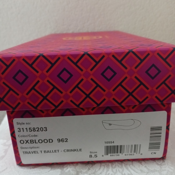 Tory Burch Oxblood Ballet Flats Sz 8.5 - Picture 9 of 9
